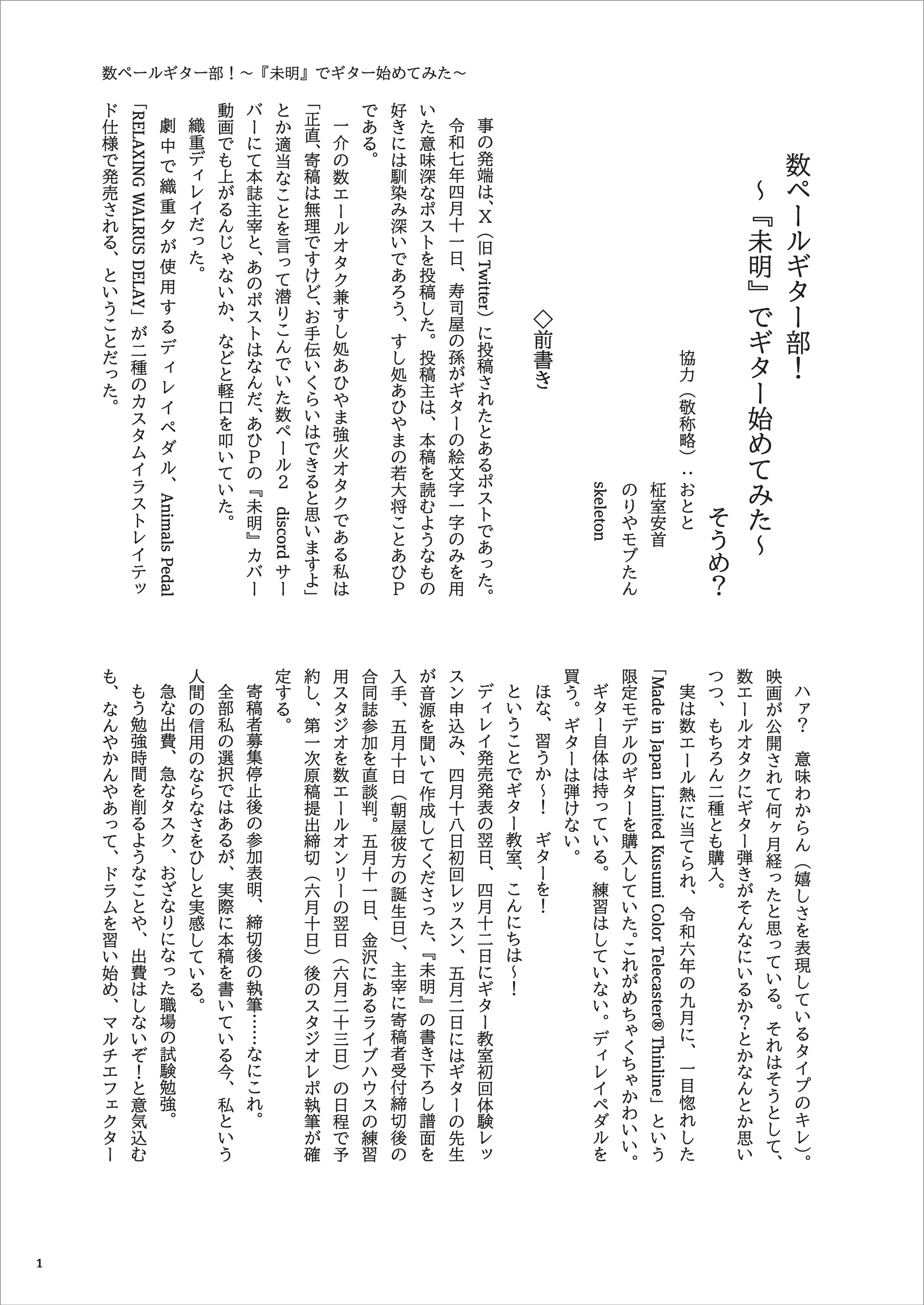 数ペールギター部